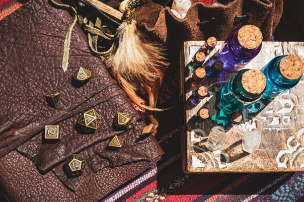 istock Overhead image of an RPG gaming scene 1327314197