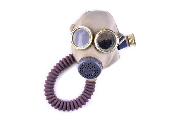 istock Respirator mask on white background 1327318169