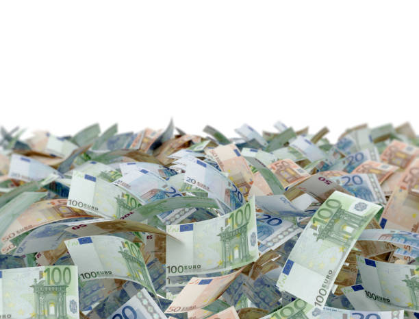 mix euro banknotes on white background mix euro banknotes on white background five euro banknote photos stock pictures, royalty-free photos & images