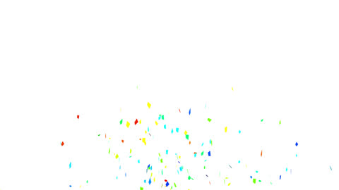 Animation Of Colourful Confetti Falling Over White Background Stock Video -  Download Video Clip Now - iStock
