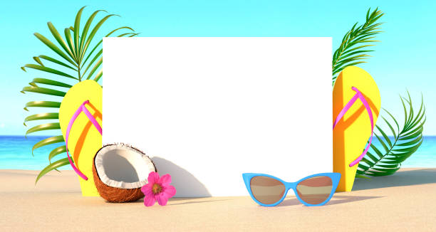 istock Hello Summer holiday background with copy space 3D Render 1327321201