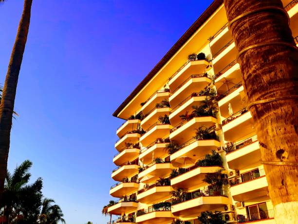 istock Vintage colonial-style architecture building in Mexico with Greenery growing 1327321249
