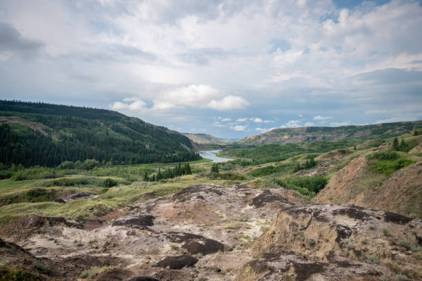 View at Dry Island Buffalo Jump, a traditional site for the indigenous buffalo hunt.