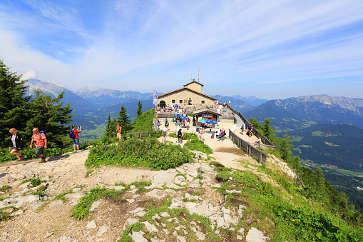 Berchtesgaden, Germany - July 24, 2014: Eagle's Nest, Berchtesgaden, Germany. Built as a birthday present for Hitler, it is now a tourist attraction and restaurant.