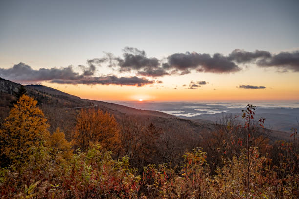 istock Sun Rises Over Blue Ridge Parkway In Fall 1327337058