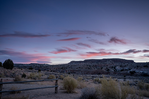 Sunset Over The Paria Canyon Trailhead In Utah wilderness