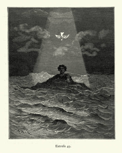 istock Shipwreck sailor and the dove of God 1327339338