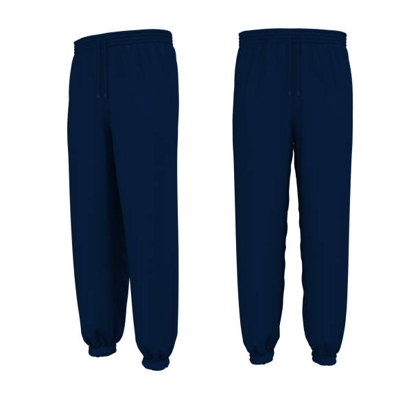 istock Blank joggers mockup, front and side views. Sweatpants. 1327339736