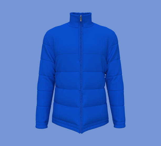 istock Men's warm sport puffer jacket isolated over white background 1327339837