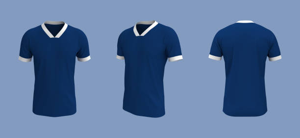 istock men's soccer t-shirt mockup in front, side and back views 1327339957