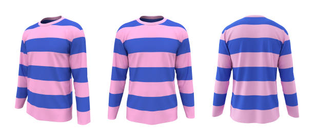 istock men's long-sleeve t-shirt mockup in front, side and back views 1327340029