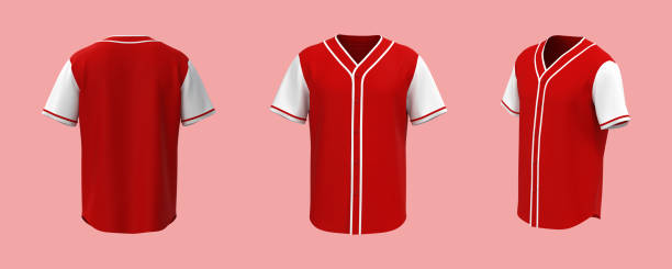 istock Baseball t-Shirt mockup in front, side and back views 1327340158
