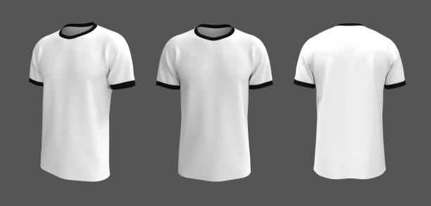 istock men's short-sleeve t-shirt mockup in front, side and back views 1327341407