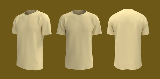 istock men's short-sleeve t-shirt mockup in front, side and back views 1327341486