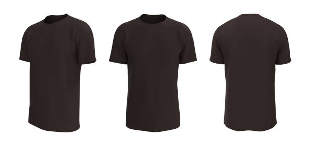 istock men's short-sleeve t-shirt mockup in front, side and back views 1327341490