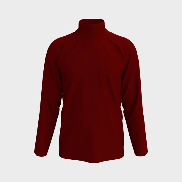 istock Long-sleeve turtleneck shirt mockup 1327341515