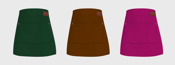 istock Blank waist aprons mockup in front view 1327341548