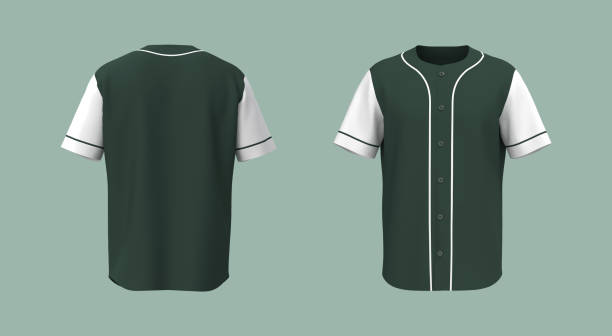 istock Baseball t-Shirt mockup in front and back views 1327341608