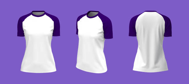 istock Short-sleeve raglan t-shirt mockup 1327341908