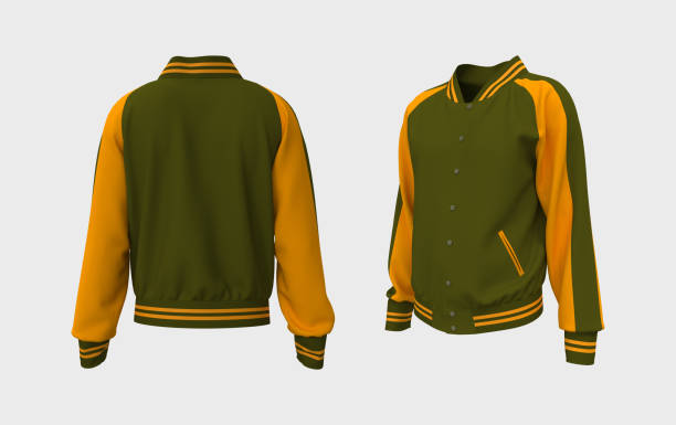 istock Sukajan baseball Jacket mockup in side and back views 1327342169