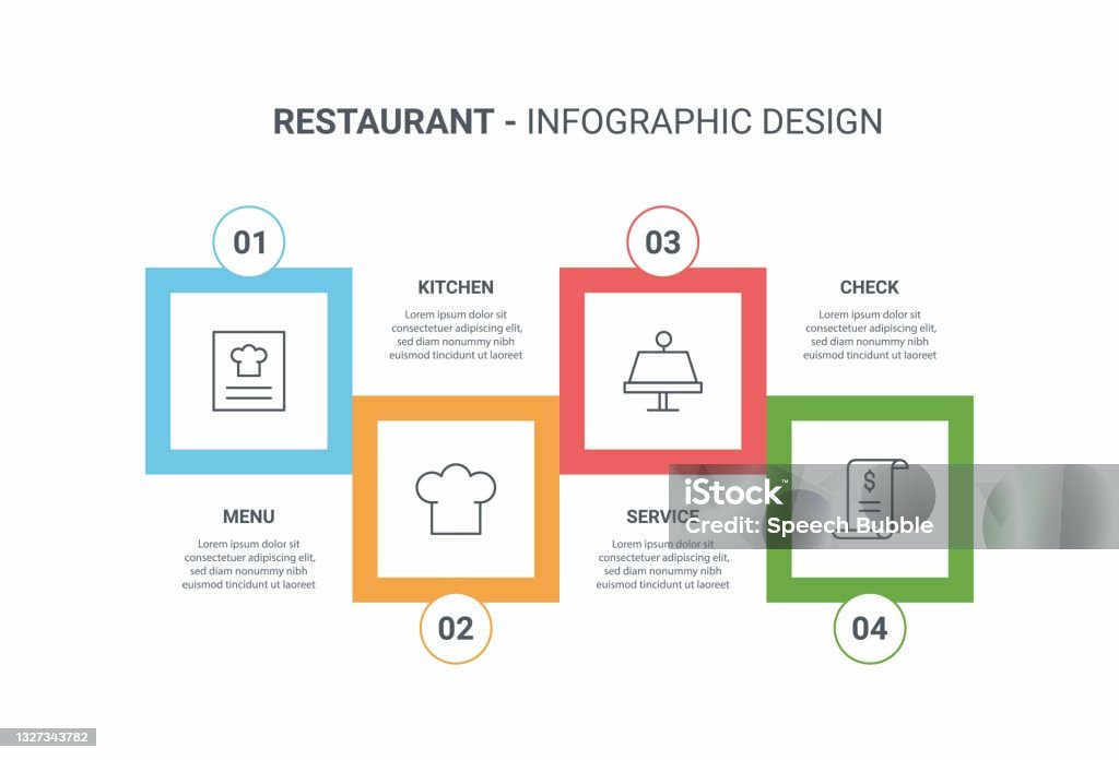 Menu Infographics Restaurant Infographic Stock Illustration - Download Image Now - Chair ...