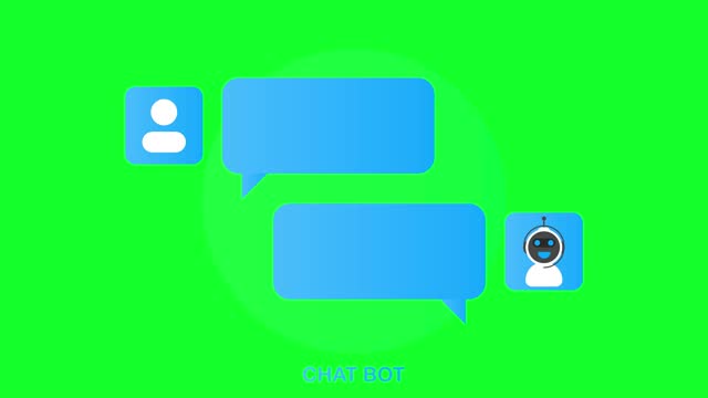Chatbot icon concept, chat bot or chatterbot. Robot Virtual Assistance Of Website Or Mobile Applications. Motion graphics.