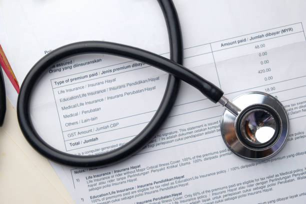 istock Stethoscope with Pen, Charts, Graphs, Finance, Account, Statistics, Investment, Analytic Research Data, Medical and Insurances Concept 1327345161