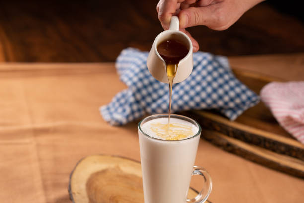 istock Latte macchiato with honey 1327346996