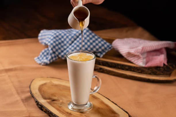 istock Latte macchiato with honey 1327347001