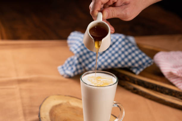 istock Latte macchiato with honey 1327347022