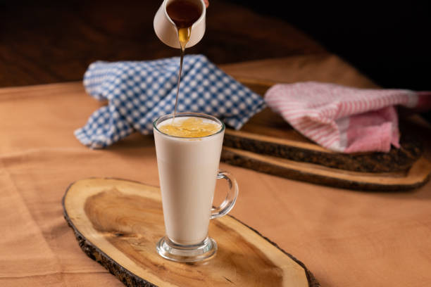 istock Latte macchiato with honey 1327347068
