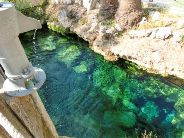 Cleopatra pool with termal water at Pamukkale, Turkey.