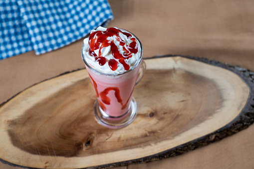 Strawberry Milkshake with Whipped Cream