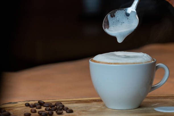 istock Cappuccino with milk cream 1327356042