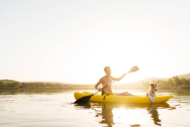 istock Best friends kayaking on the lake 1327358609