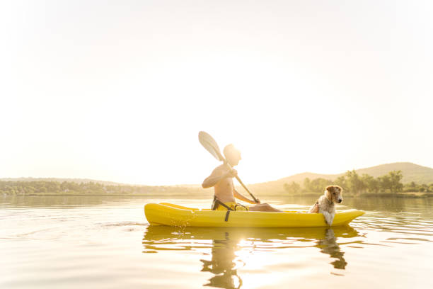 istock Best friends kayaking on the lake 1327358666