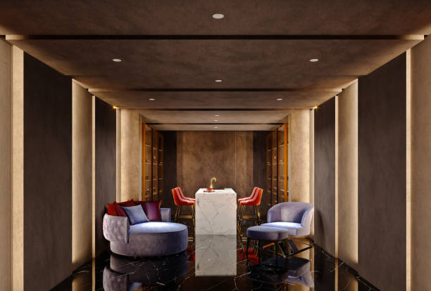 istock 3d render of wine club house 1327361942