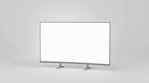 istock curved tv on gray background for product display 1327371919