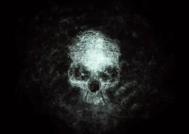 Photo of An abstract skull that emerges in the dark