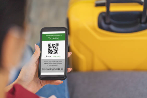 istock digital covid-19 vaccination certificate with QR code on smartphone application for traveller and tourist in concept of international vaccine passport 1327373860