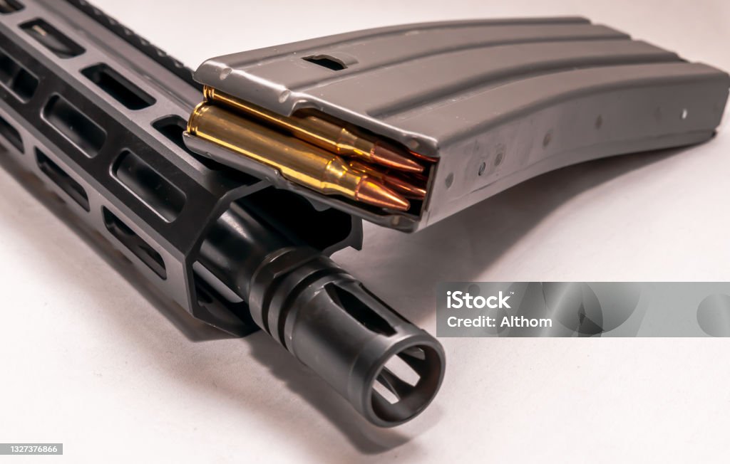 Magazine Loading Rifle A Rifle With A Loaded Magazine For It With White Background Stock Photo ...