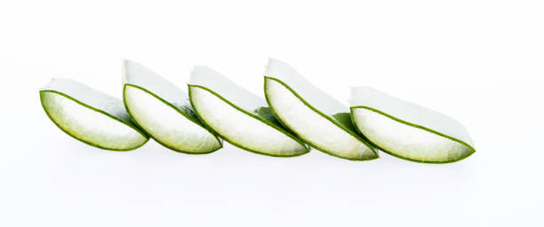 istock slices of green aloe vera on white background 1327378621