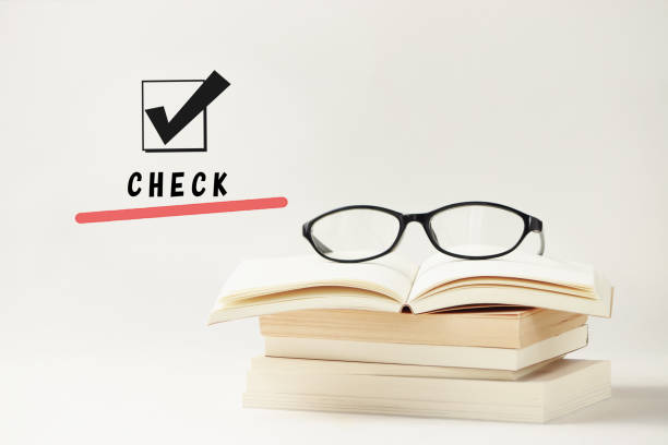 Checklist and study stock photo