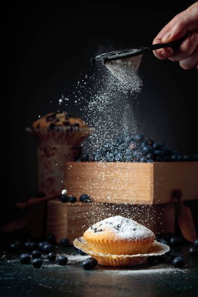 istock Muffins sprinkled with sugar powder. 1327397601