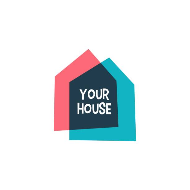 house home casa overlapping color vector icon illustration house home casa overlapping color vector icon illustration casa stock illustrations