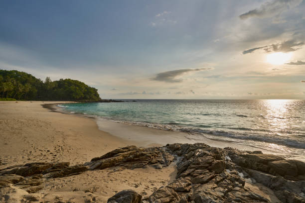 istock Lonely tropical beach late afternoon 1327399564