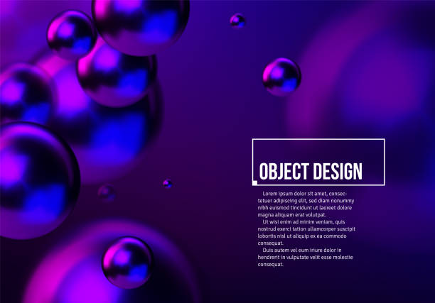 istock Abstract background with neon shiny blue and purple balls flying in perspective for science and business backdrop or wallpaper. Vector illustration 1327403765