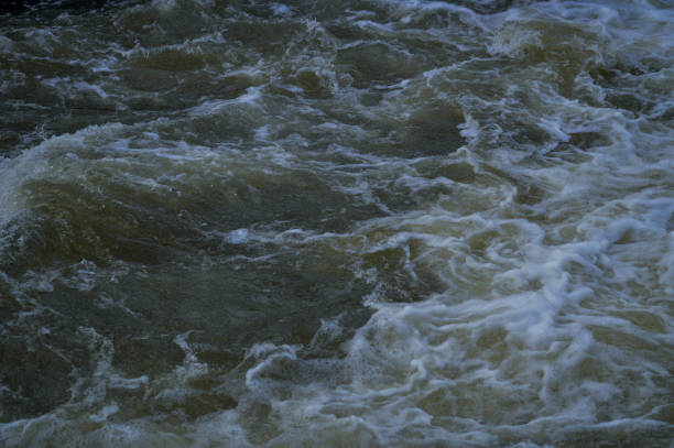 istock Stormy waves, water close up, storm, dark water. 1327404073
