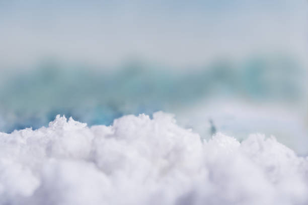 istock Delicate blurred gray-blue landscape with snow. 1327405801