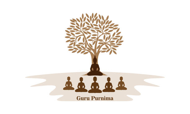 budda purnima - theravada stock illustrations